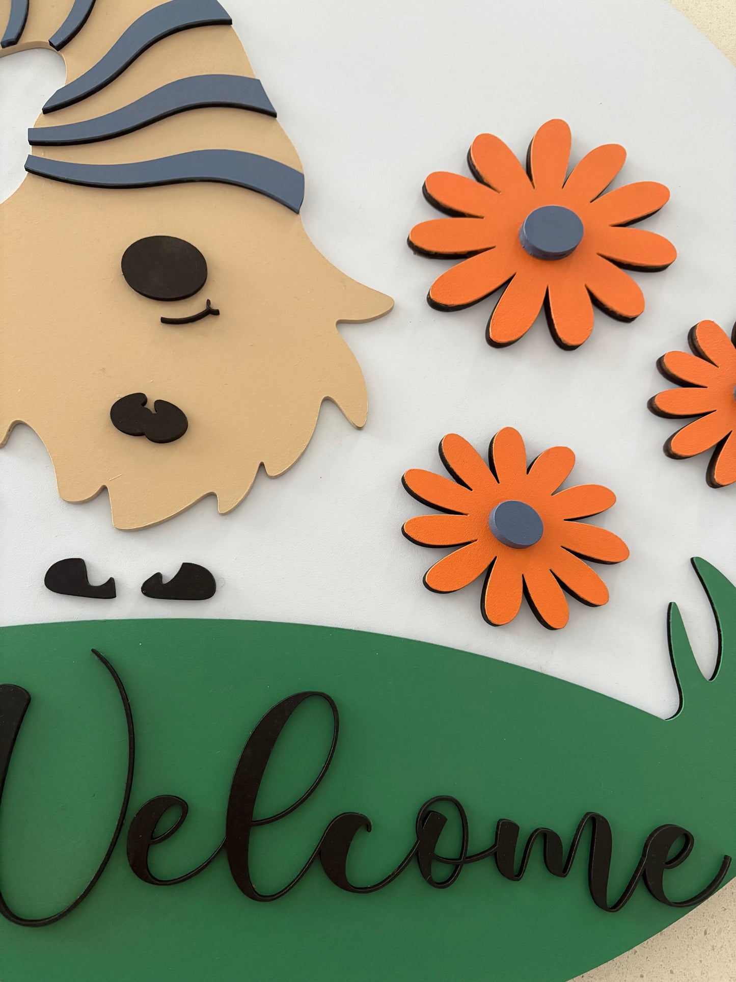 Welcome Door Gnome Spring Sign