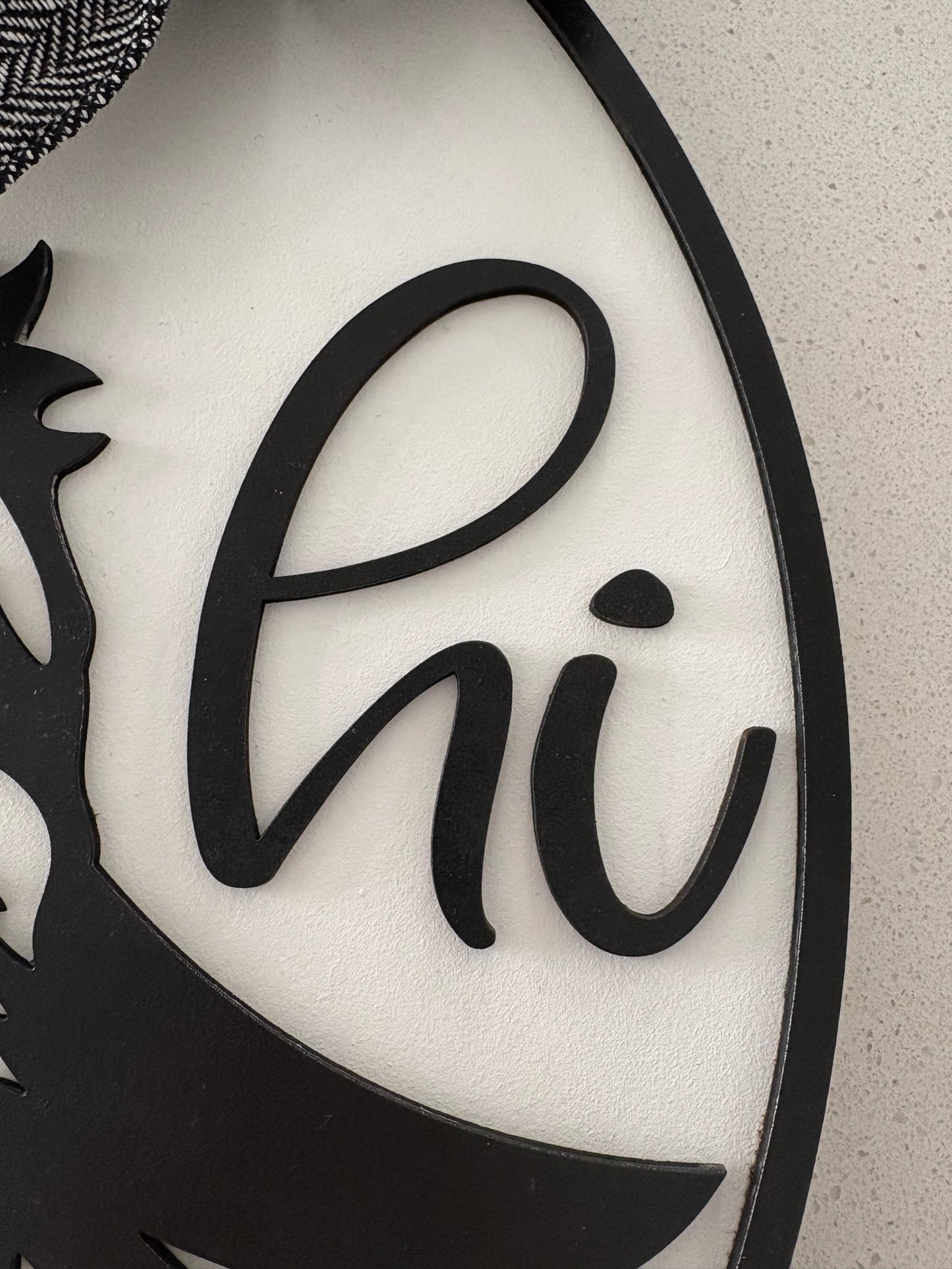 Farmhouse Front Door Welcome Sign Cute Cow Wood Round Sign