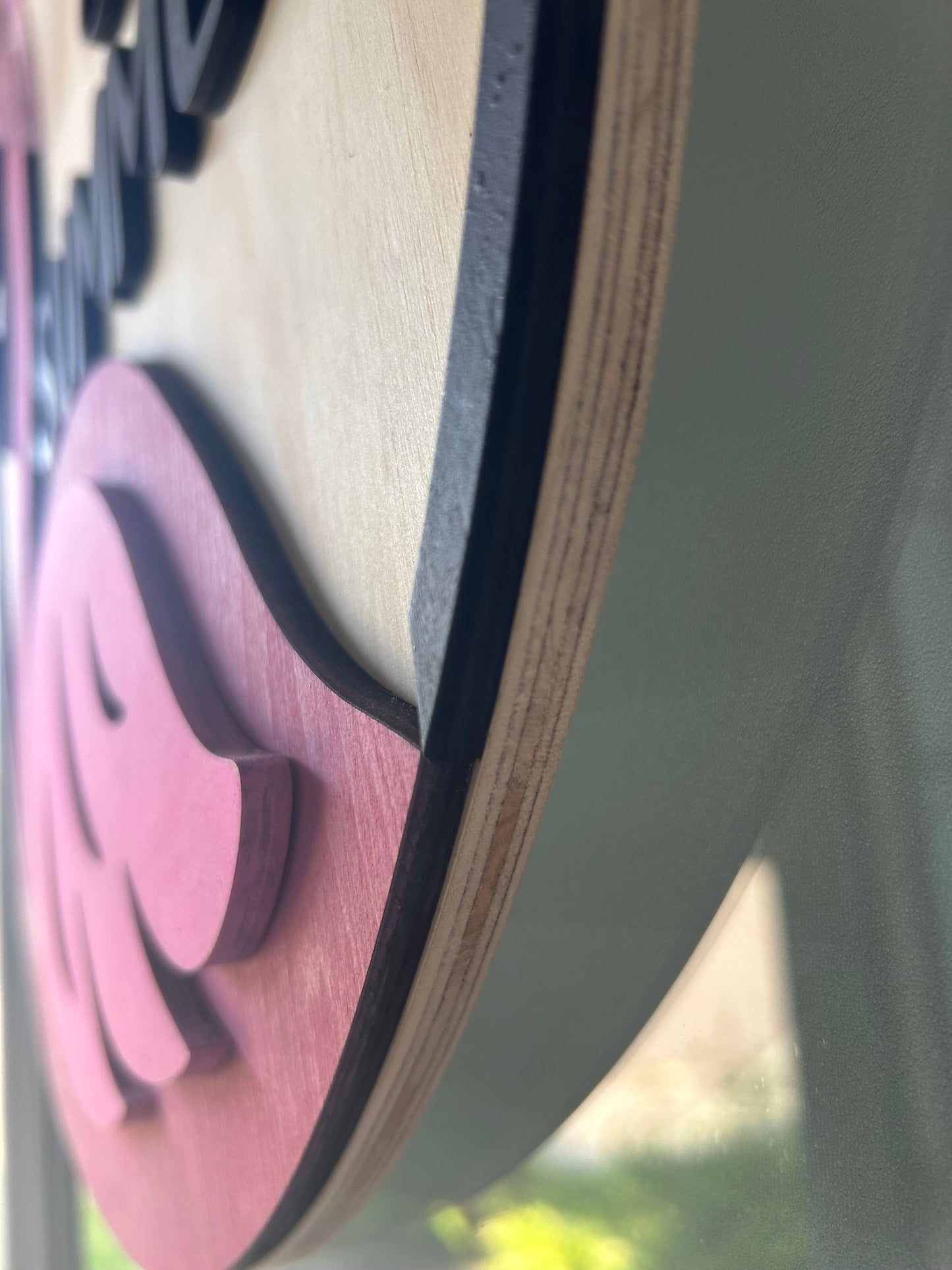 Door Welcome Sign, Hello Summer Sign, Flamingo 🦩 Sign, Custom Door Wood Round Sign