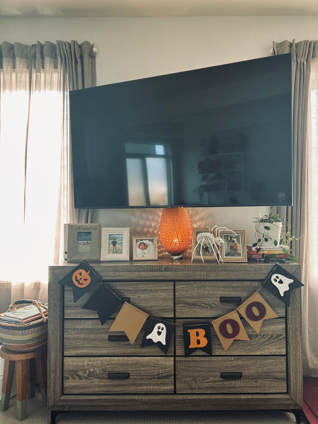 Scary Boo Halloween Laser Cut Plywood Garland