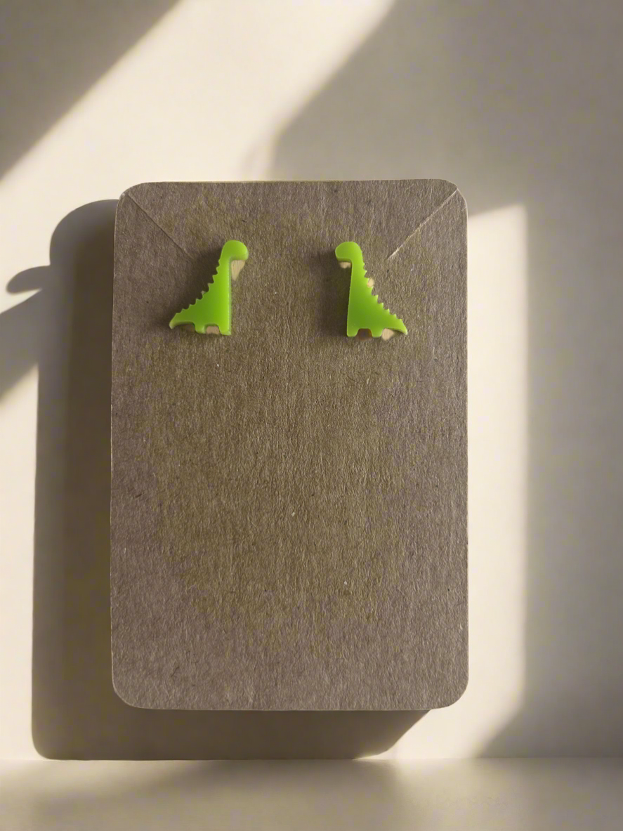 Dinosaur Acrylic Laser Cut Stud Earrings