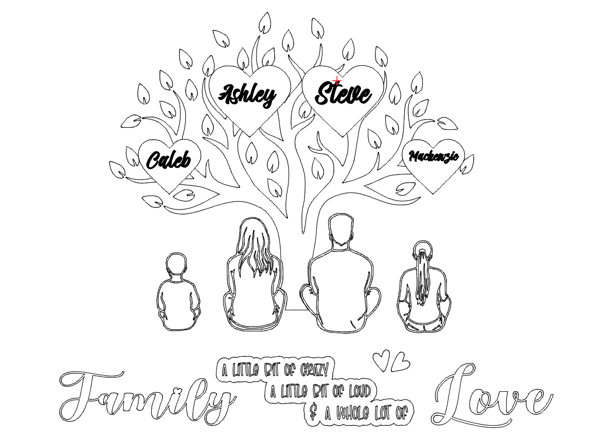 Family Tree Wooden Art