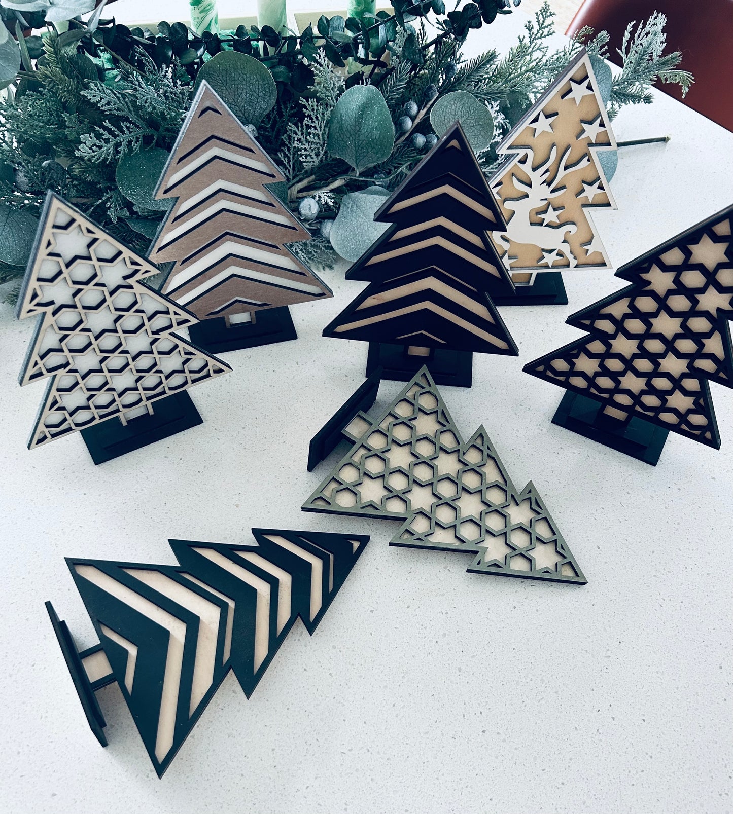 Christmas Trees Wood Decor