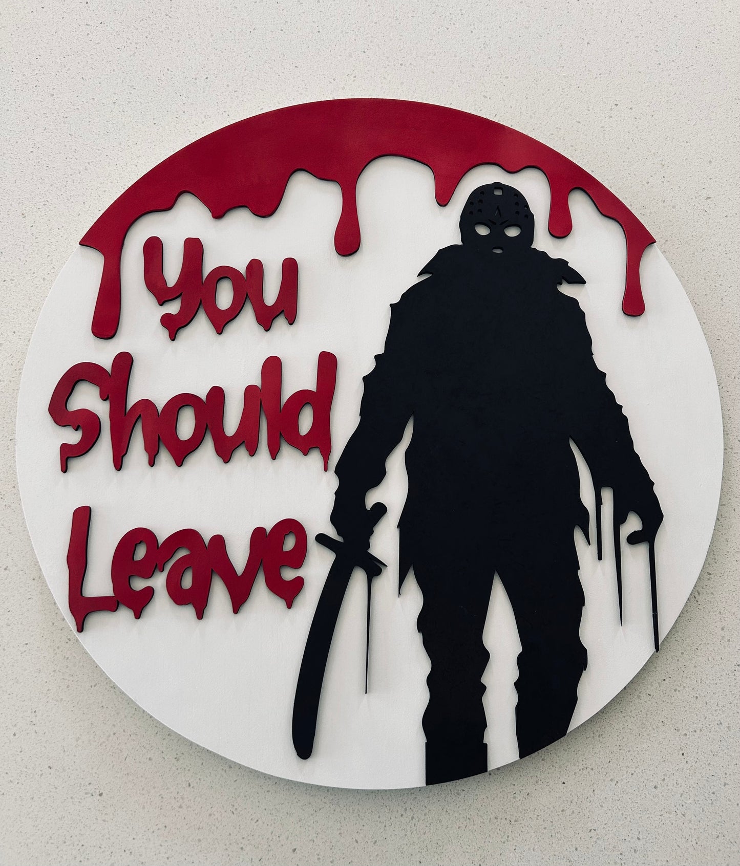 Halloween Scary Door Sign, Halloween Horror Porch Decor