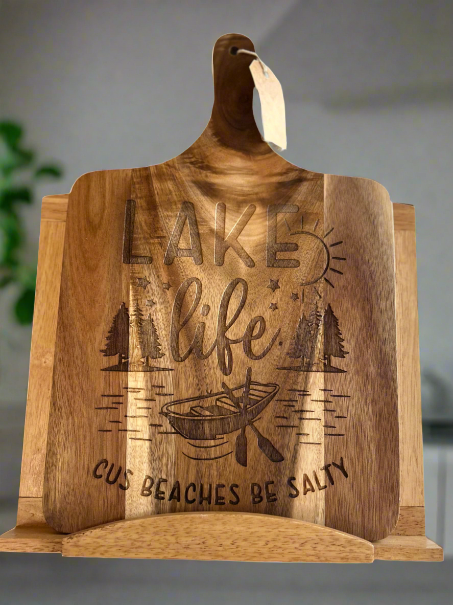 Charcuterie Board Lake Life Cus Beaches Be Salty , Acacia Personalized Charcuterie Board