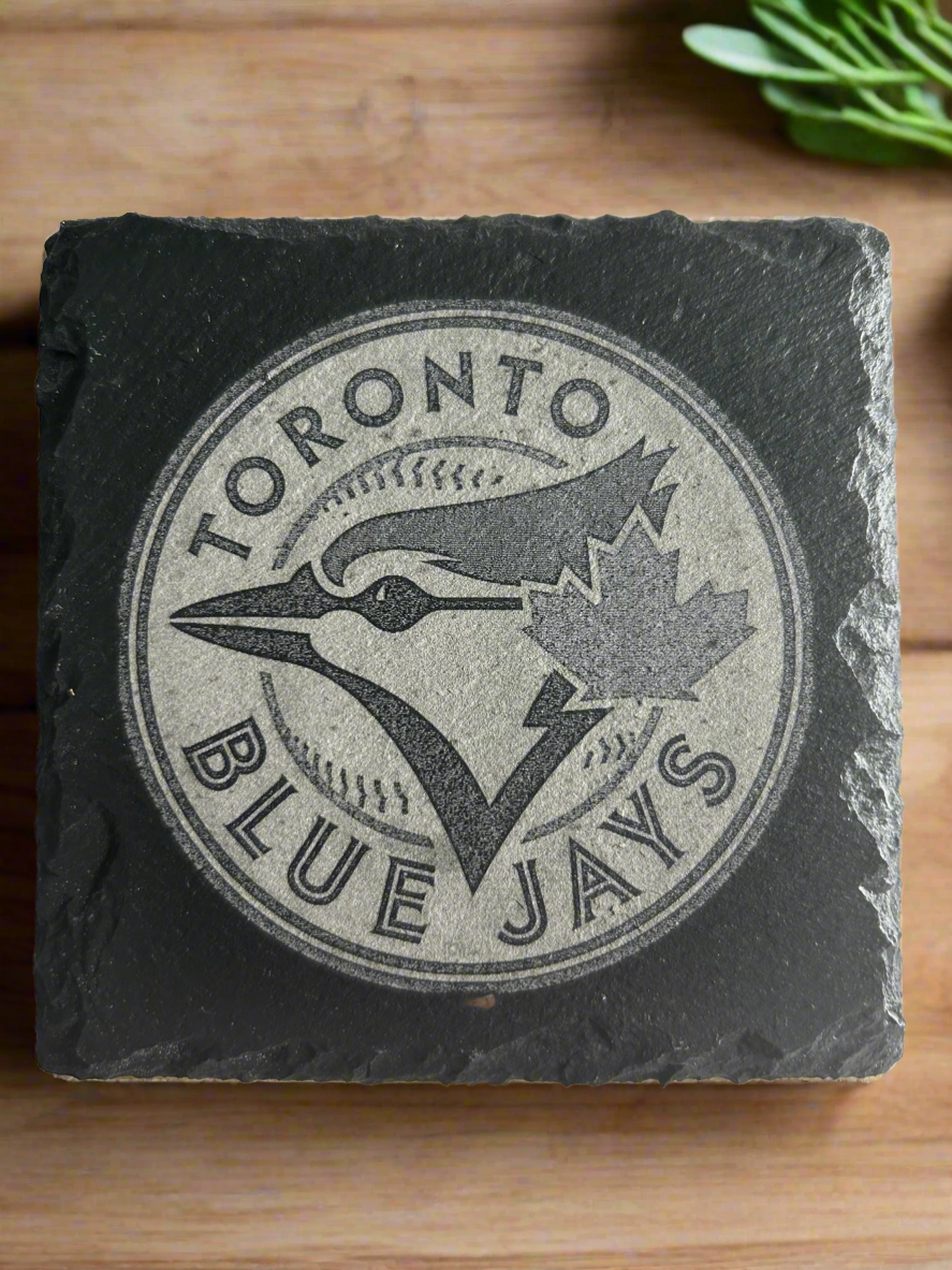 Toronto Blue Jays Black Slate Coasters Set Of 4 Square