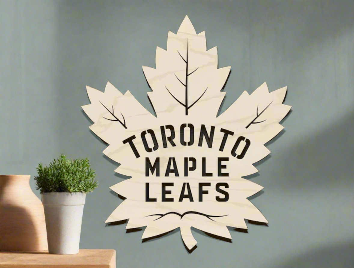 Toronto Maple Leafs Wood Ornament, Wood Decor for DIY Crafts And Christmas Decorations