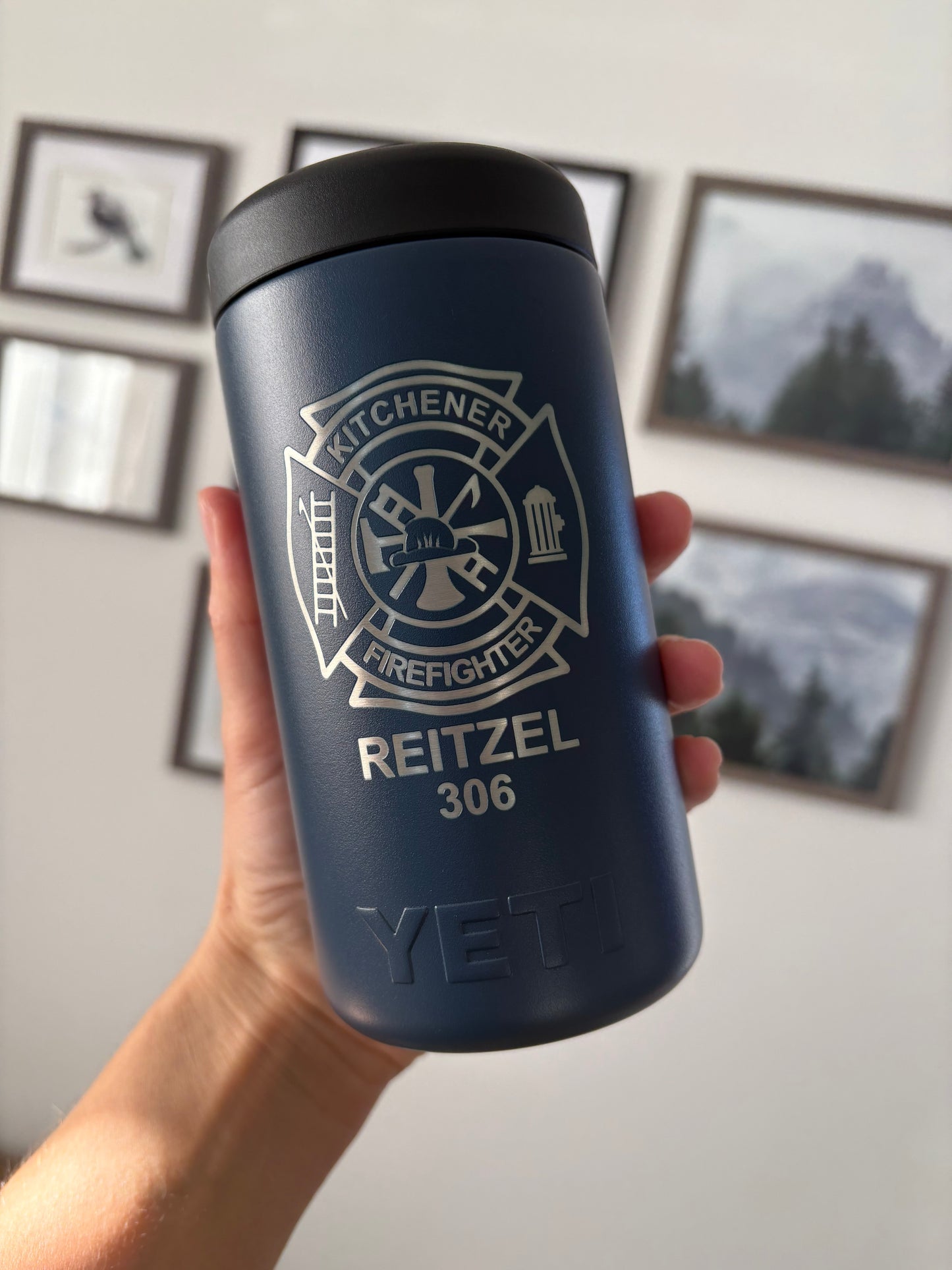 Yeti Engraved, Customized Rumbler Colster 12 oz Can Insulator