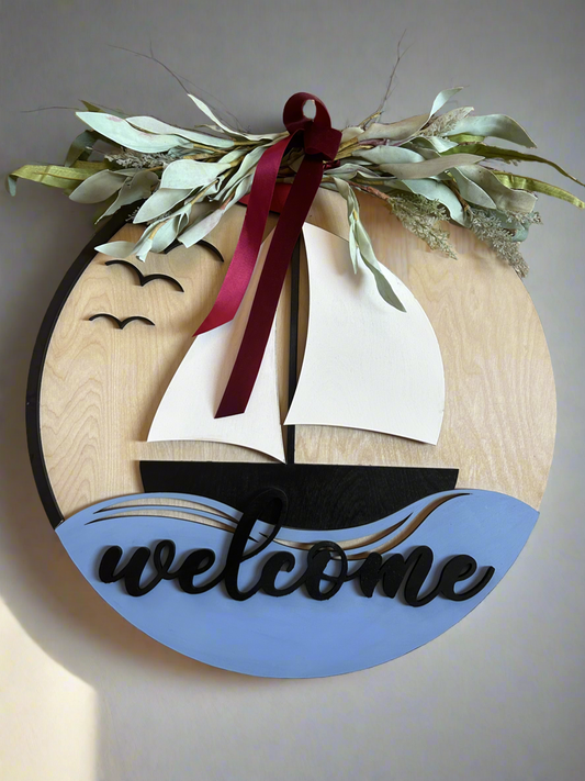 Beach House Decor Welcome Door Sign Coastal Living Decor