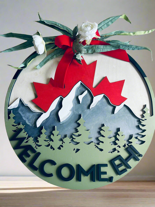 Canada Day July 1 Door Sign, Custom Door, Porch Decor Sign